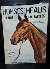 Vintage Walter Foster Horses' Heads In Oils  Pastels By Don Schwartz