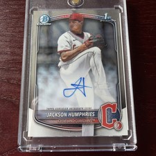 2025 Bowman Jackson Humphries Chrome Auto 1st Prospect #CPA-JHU Guardians