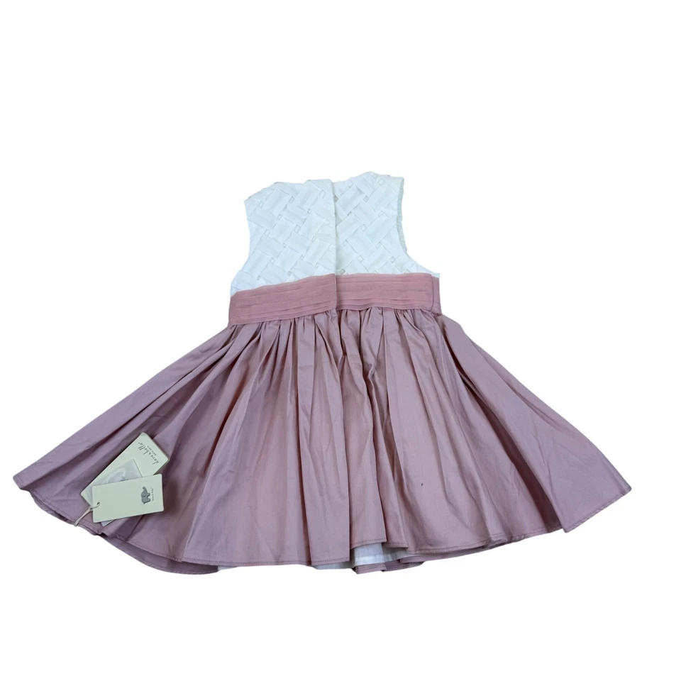 Vestido Dave & Bella Bebé Niñas Blanco y Rosa Sin Mangas Detalle Rosa 12M - Nuevo Foto 2 de 4