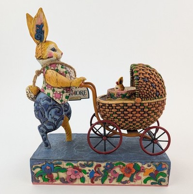 Jim Shore 4001851 You're a Good Egg Bunny Stroller Figurine Mint with Tag 2004