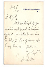 James Lowther, 1st Viscount Ullswater Signed Letter 1900 / Autograph Politician