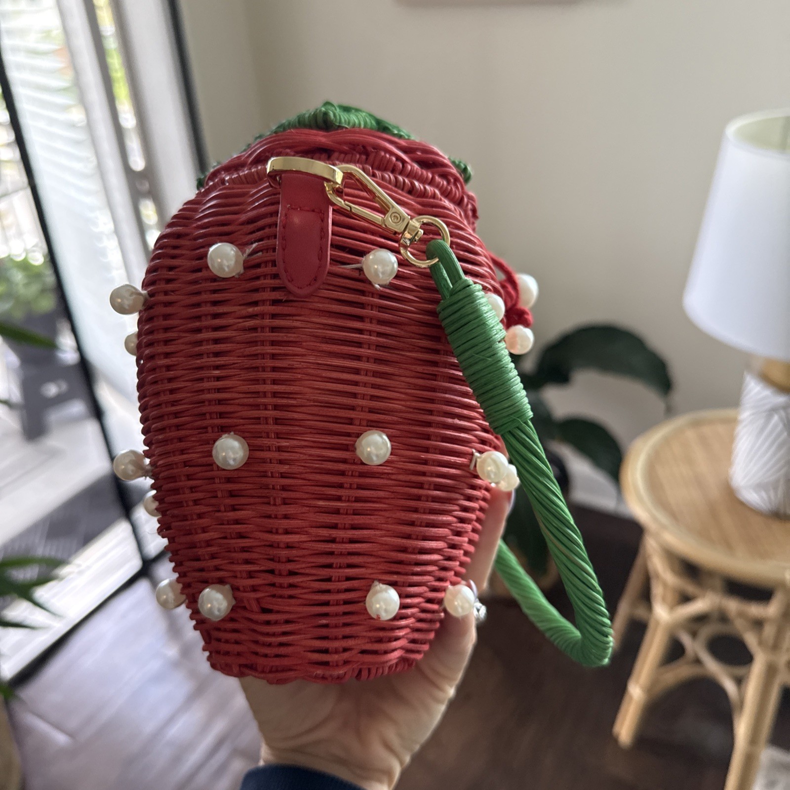 Kate Spade NY Target Pearl Embellished Strawberry Basket Bag Exclusive IN HAND