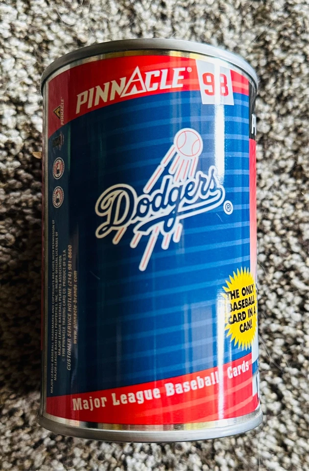 Los Angeles Dodgers 1998 Hideo Nomo Pinnacle Card In A Can Brand New Sealed Can - Image 2 of 4
