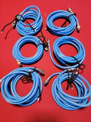 6 - Canare 10' L-5CFW RG59 3G HD-SDI Coaxial Cable with Male BNCs (Blue)