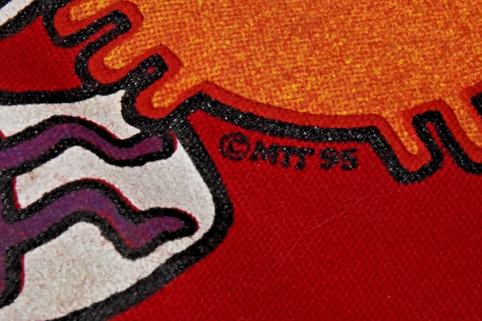 Sacola Tote Vintage EDC 90s Novo México Texto Gráfico Lona de Algodão Vermelha Zíper Completo - Imagem 4 de 4