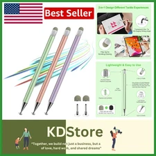 3-Pack 2-in-1 High Precision Touchscreen Stylus Pen for iPhone/iPad/Android