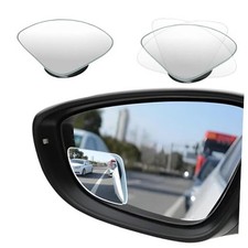 2 PCS Car Blind Spot Mirror, Fan-Shaped 360 Degree Rotating Blindspot Fan Shape