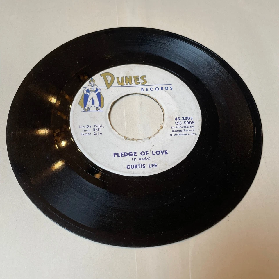 Curtis Lee Then Ill Know Pledge Of Love Dunes Records 45 2003 Vintage Vinyl Foto 2 de 2