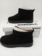 Sonoma Goods For Life Boots Girls Size 4 Black Kazz Shearling Ankle Winter