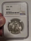1946 P Walking Liberty Half Dollar 50C NGC MS62