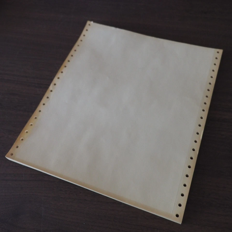 Continuous Dot Matrix Vintage Printer Paper Tractor Feed 50 Sheets 8.5 x 11 NOS - Image 4 of 4