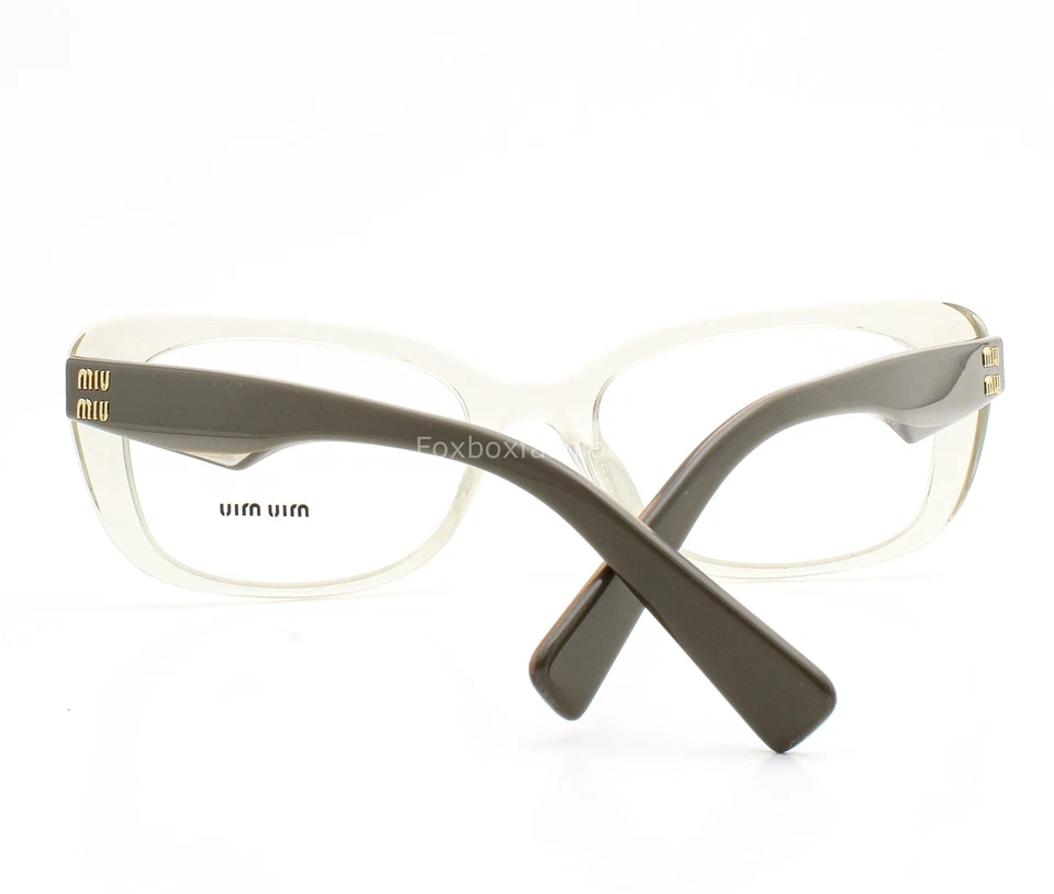 Gafas Miu Miu VMU 07V 13M-1O1 transparente verde oliva 55 mm con estuche Foto 3 de 4