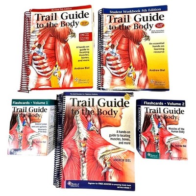 Trail Guide to the Body Textbooks Workbook Flash Card Bundle by Andrew Biel