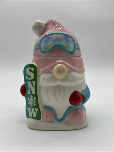 Martha Stewart Gnome Snow Day Snowboarding 2 Wick Candle Jar Winter video thumbnail