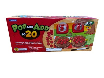 Lakeshore Pop and Add to 20 Math Toy with Dice Poppers & Apple Counters