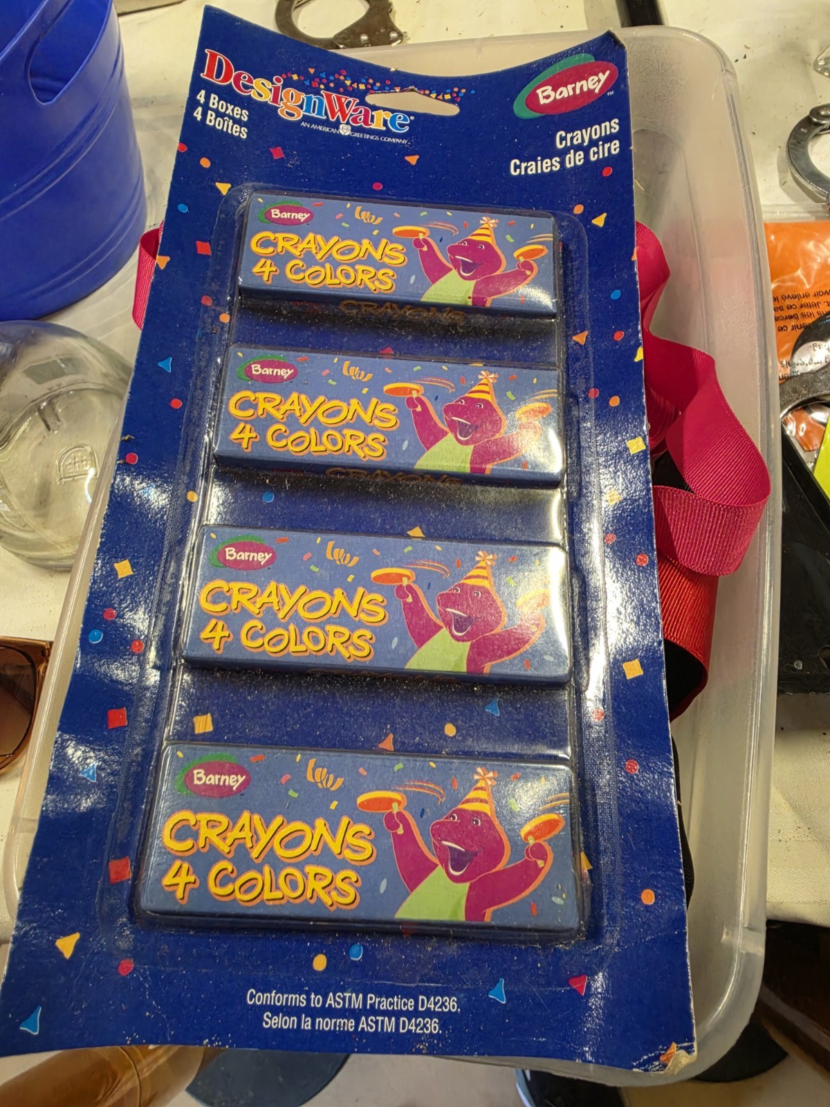 DesignWare Barney Crayons 4 Colors Multicolor, 4 Boxes (3-Pack) | eBay