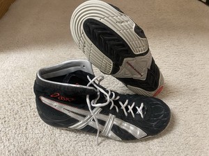 ASICS Men's Dan Gable Ultimate Wrestling Shoes Red/Grey, Size 13
