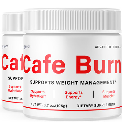 (2 Pack) Cafe Burn Powder Support For Weight Management & Fitness 60 Servings