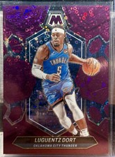 2023-24 Panini Mosaic Luguentz Dort #191 Purple Prizm /50 Thunder