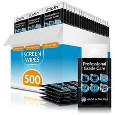 Individually Wrapped Screen Cleaner Wipes 500