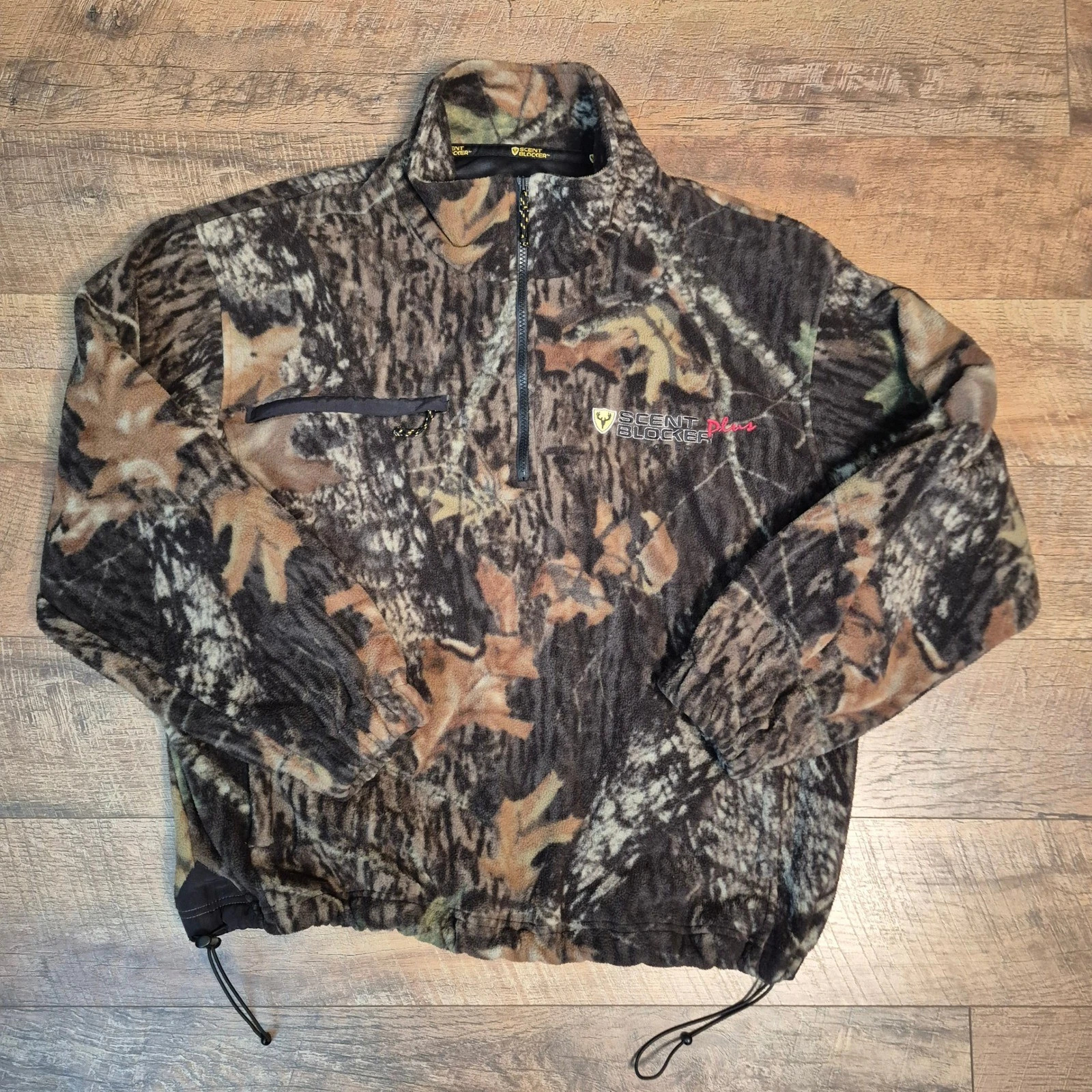 Scent Blocker Protec Plus Fleece Pullover Camo Mens XL 1/4 Zip ScentTek Hunting