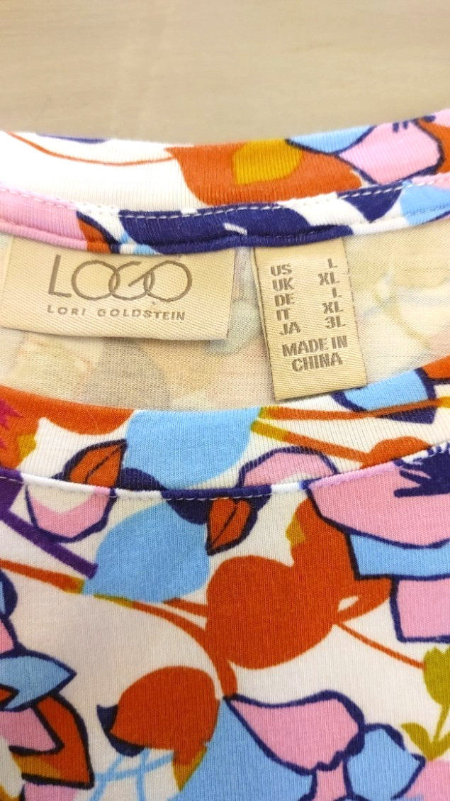 LOGO Lori Goldstein  Tunic Pullover Multi Floral … - image 3