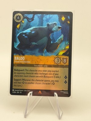 Baloo - Friend and Guardian 1/204 Whispers in the Well Lorcana Cold Foil NM/M