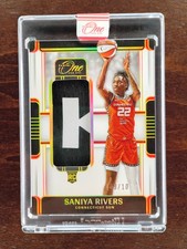 2025 Panini One and One WNBA #MB-SR Saniya Rivers Memorabilia HOLO GOLD /10
