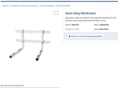 Quick sling Qswb1100 Wall Mounted Bracket 
