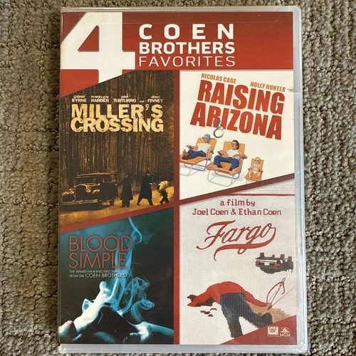 Coen Brothers Millers Crossing Raising Arizona Blood Simple Fargo (DVD 4-DISC)