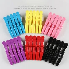 5pcs Plastic Hair Clip Hairdressing Clamps Claw Section Alligator Clips Barber