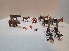 Playmobil Geobra Vintage Animal Lot - Western & Zoo Animals - Bull, Donkey, Bear