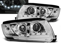 Scheinwerfer Paar Skoda Fabia 99-08 Daylight LED Chrom