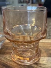 Vintage set 6 Anchor Hocking Georgian Pink Honeycomb Juice Whiskey glasses