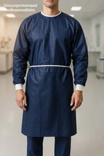 Disposable Isolation Gowns Royal blue universal size- 10 pack