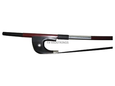 4/4 Bass Bow,Brazilwood, Ebony Frog, German Style, Natural Black Horse Hair