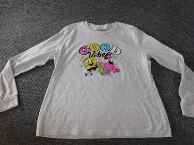 Spongebob Squarepants Womens Shirt 2XL XXL Gray Nickelodeon classic y2k