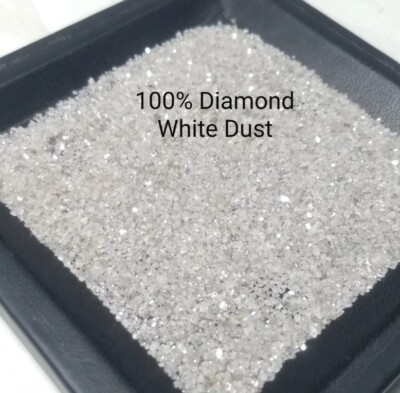 10 Cts of Natural White Diamond Dust, (Faceted) Sparkly Broken chips of diamond