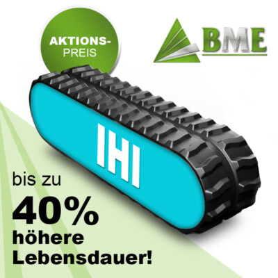 Gummikette Baggerkette für Ihi Minibagger Bagger - 2 Stück zum Aktionspreis!