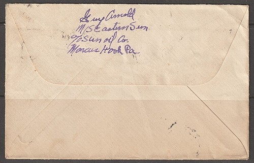 EDSROOM-C102 C Z 105 Strip of 5 on Ship Mail Cover 1/5/1933 M/S Eastern Sun - Picture 2 of 2