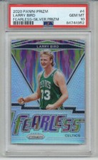 2020 PANINI PRIZM FEARLESS SILVER PRIZM #4 LARRY BIRD CELTICS PSA 10 LOW POP