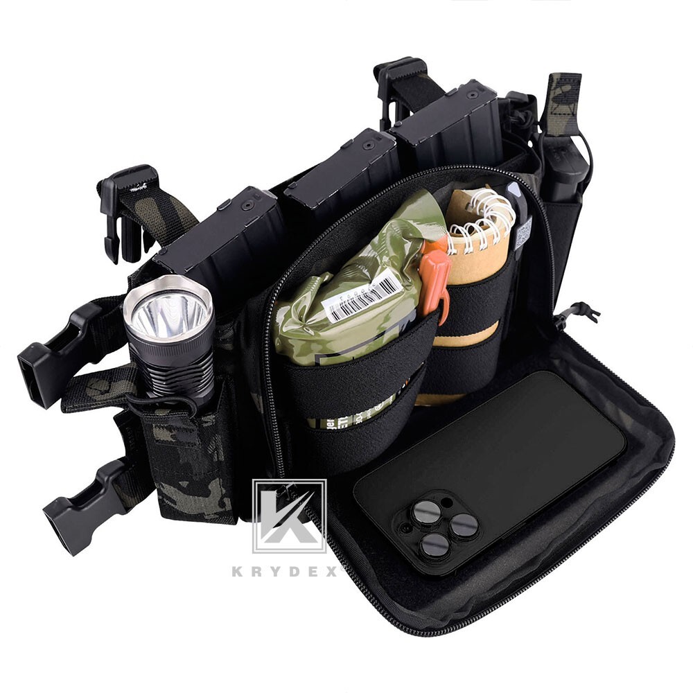 KRYDEX D3CR Chest Rig Harness Mag Pouch & D3 Flatpack Backpack Rucksack ...