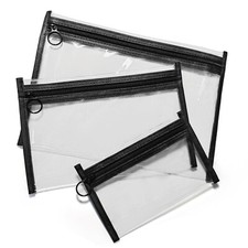 Clear Makeup Bags  small makeup bag,3pcs Makeup bag Hanging Pouches,mesh z