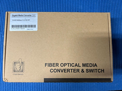 Gigabit Ethernet Media Converter Multimode Dual LC Fiber SFP to RJ45 Converte...