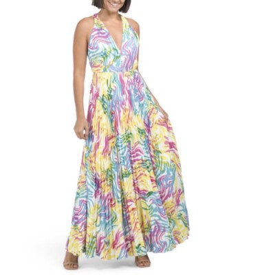milly oria pleated dress Milly Oria Printed Leopard Pleated Dress
