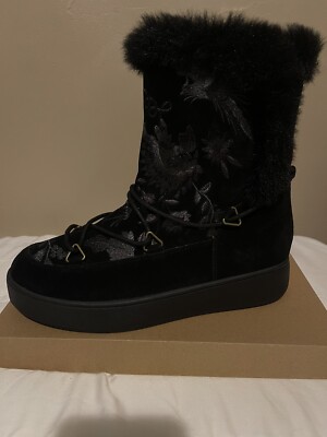 JOHNNY WAS FREJA MOON VERY WARM BOOT BLACK Size: 9