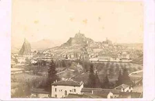 France, Le Puy, Vue générale, Saint Michel et Saint Laurent  Vintage albumen pri