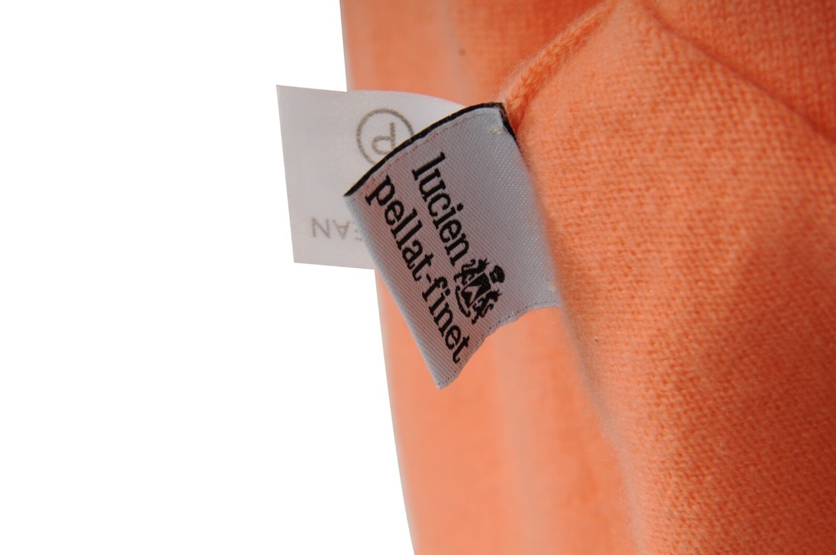 Lucien Pellat Finet Sweater Size Medium Orange Cashmere Pullover 