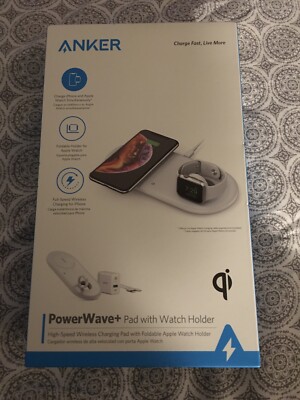 Anker PowerWave Pad With Apple Watch Holder Qi Fast Charging