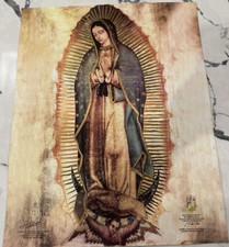 Imagen / impresión / litografía de la Virgen María de Guadalupe 16” X 20”